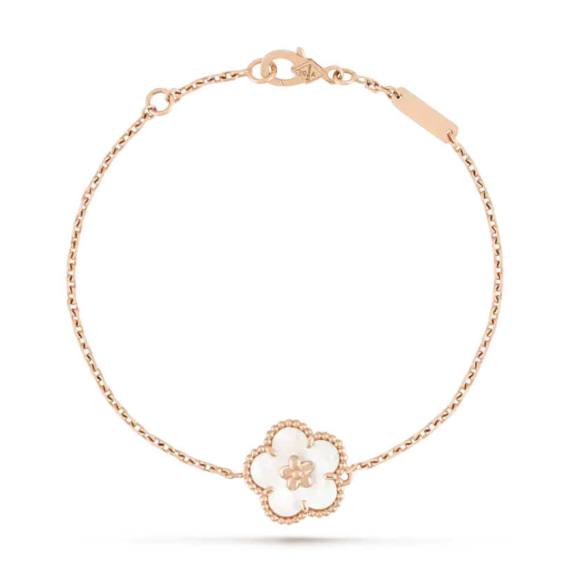 [Regal Gem]LUCKY WHITE MOP PLUM BLOSSOM  BRACELET