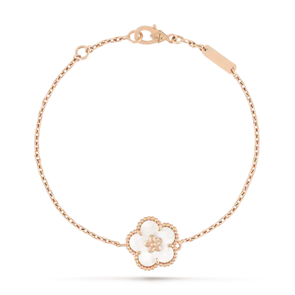 [Regal Gem]LUCKY WHITE MOP PLUM BLOSSOM  BRACELET