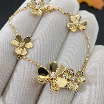 [Regal Gem]FRIVOLE GOLD 5 FLOWERS BRACELET