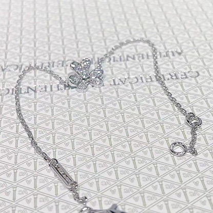 [Regal Gem]FRIVOLE SILVER FLOWER DIAMOND BRACELET