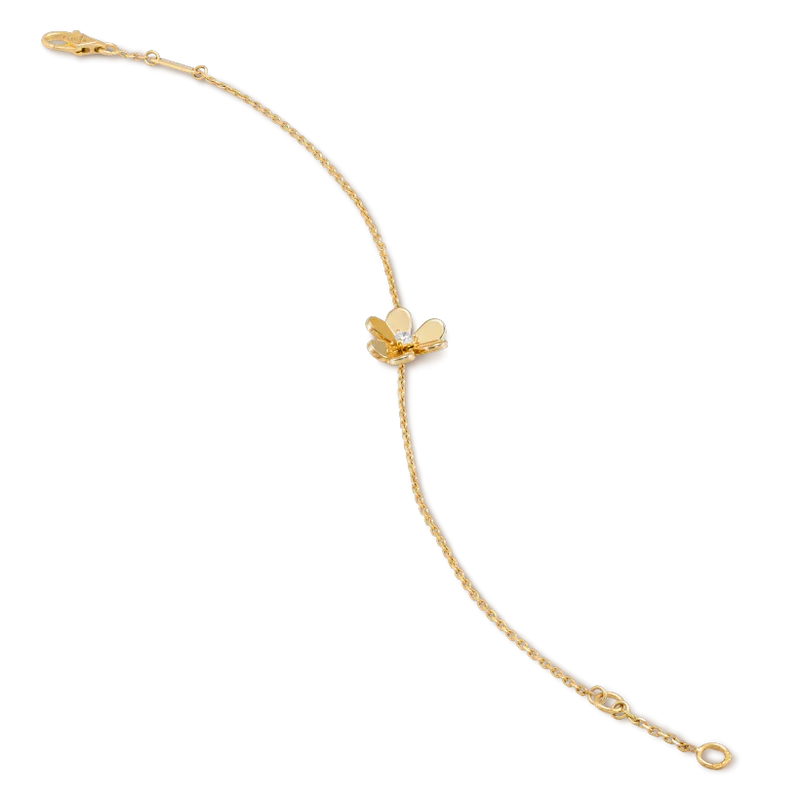 [Regal Gem]FRIVOLE GOLD FLOWER PINK MALACHITE BRACELET