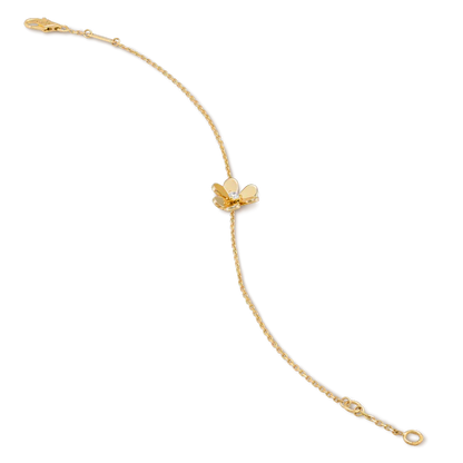 [Regal Gem]FRIVOLE GOLD FLOWER PINK MALACHITE BRACELET