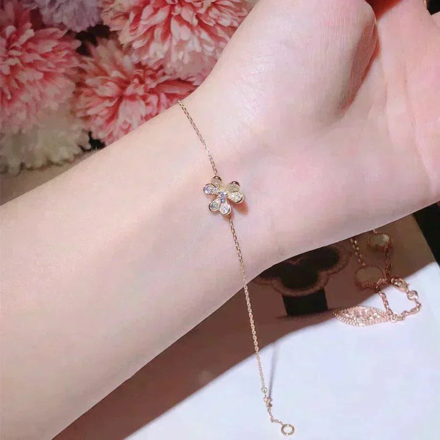 [Regal Gem]FRIVOLE GOLD FLOWER DIAMOND BRACELET