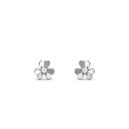 [Regal Gem]FRIVOLE MINI SILVER FLOWER EARRINGS