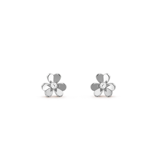 [Regal Gem]FRIVOLE MINI SILVER FLOWER EARRINGS