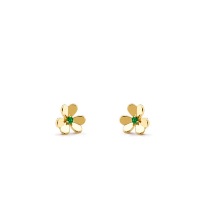 [Regal Gem]FRIVOLE  FLOWER MALACHITE EARRINGS