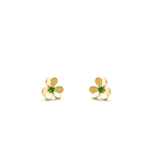 [Regal Gem]FRIVOLE  FLOWER MALACHITE EARRINGS
