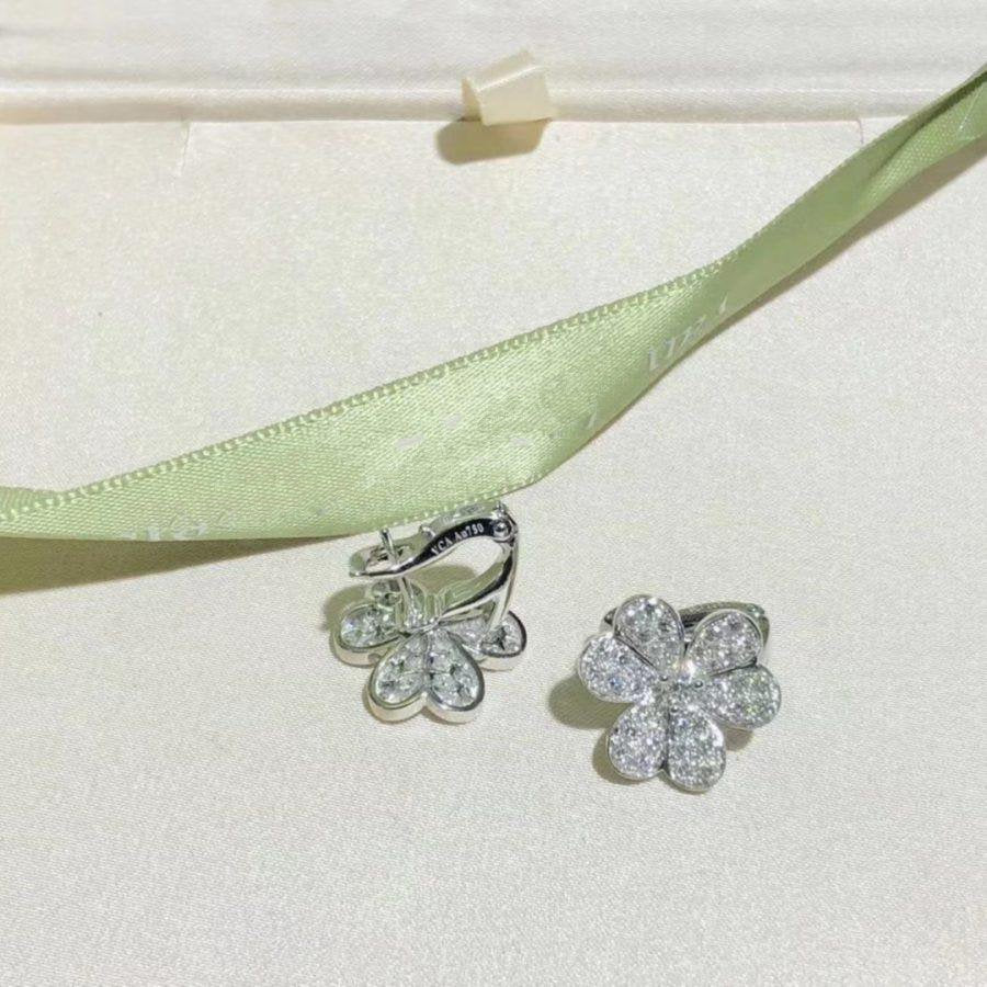 [Regal Gem]FRIVOLE SILVER FLOWER DIAMOND EARRINGS