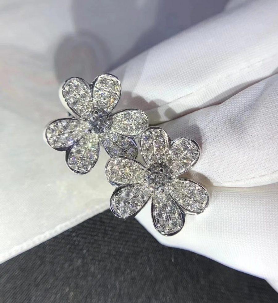 [Regal Gem]FRIVOLE SILVER FLOWER DIAMOND EARRINGS