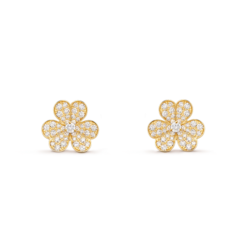 [Regal Gem]FRIVOLE GOLD FLOWER DIAMOND EARRINGS