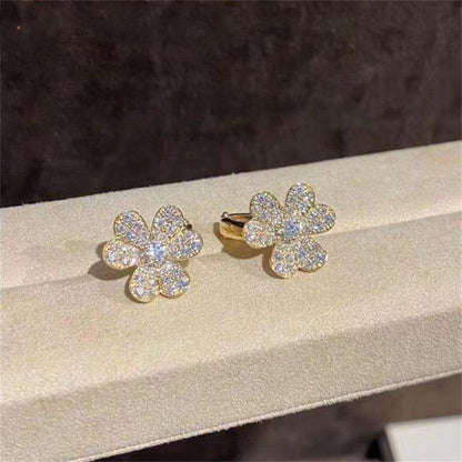 [Regal Gem]FRIVOLE GOLD FLOWER DIAMOND EARRINGS