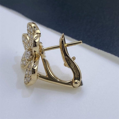 [Regal Gem]FRIVOLE GOLD FLOWER DIAMOND EARRINGS