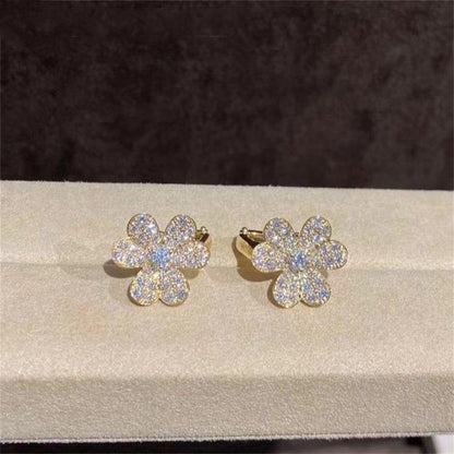 [Regal Gem]FRIVOLE GOLD FLOWER DIAMOND EARRINGS