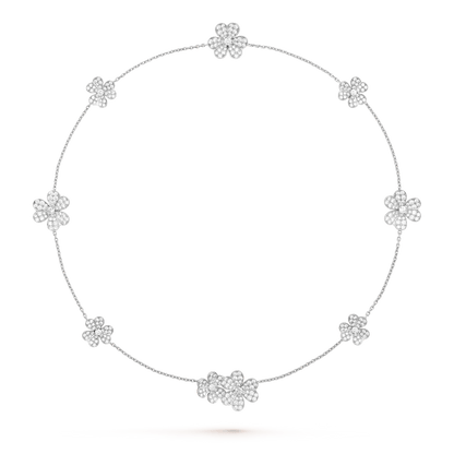 [Regal Gem]FRIVOLE SILVER 9 FLOWERS NECKLACE