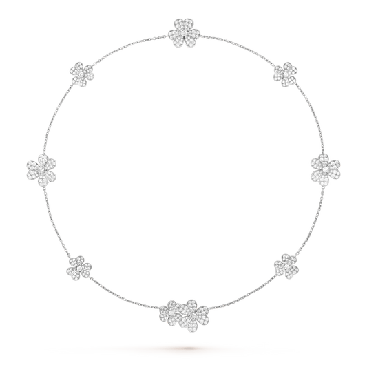 [Regal Gem]FRIVOLE SILVER 9 FLOWERS NECKLACE