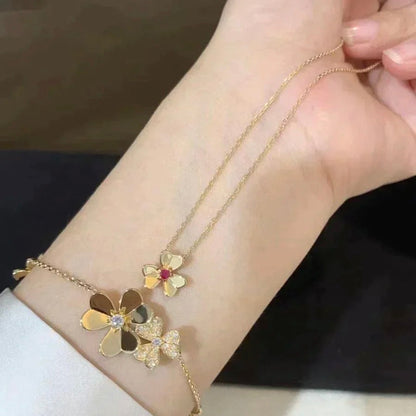 [Regal Gem]FRIVOLE GOLD FLOWER NECKLACE