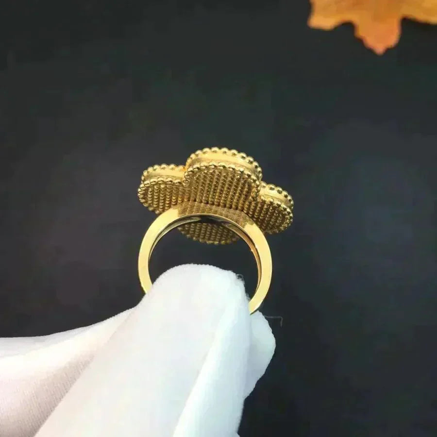 [Regal Gem]CLOVER MALACHITE RING