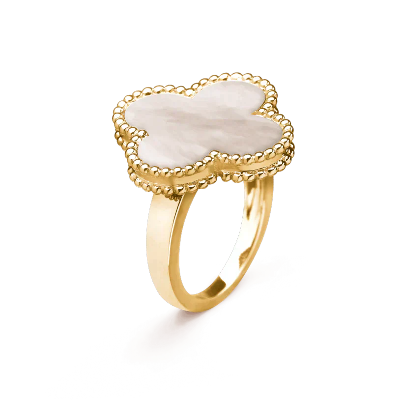 [Regal Gem]CLOVER WHITE MOP RING