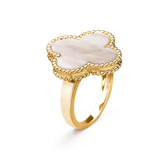 [Regal Gem]CLOVER WHITE MOP RING