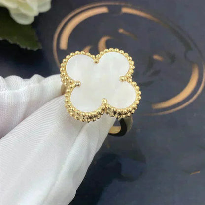 [Regal Gem]CLOVER WHITE MOP RING