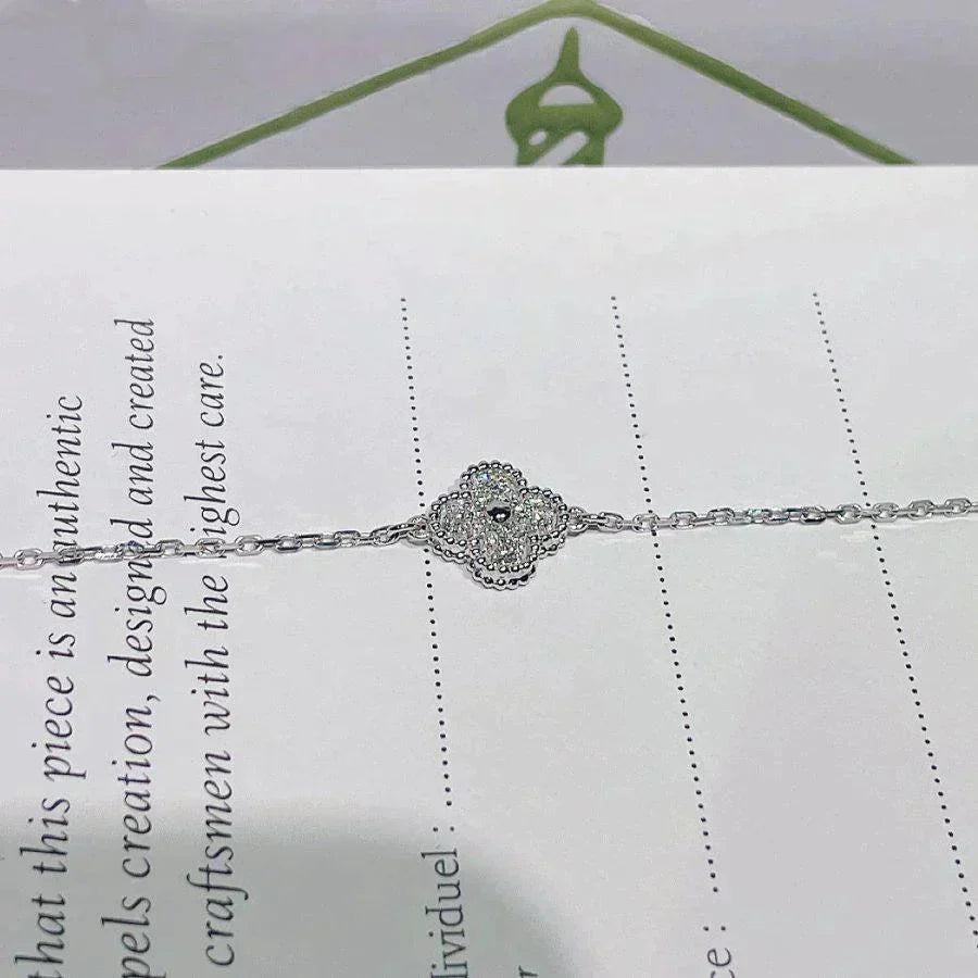 [Regal Gem]CLOVER  SINGLE FLOWER BRACELET SILVER
