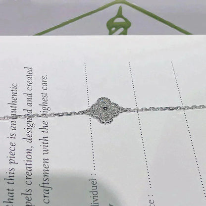 [Regal Gem]CLOVER  SINGLE FLOWER BRACELET SILVER
