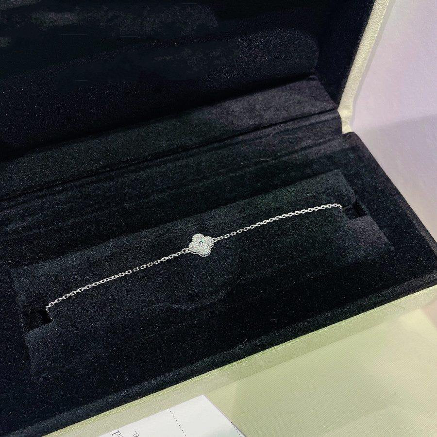 [Regal Gem]CLOVER  SINGLE FLOWER BRACELET SILVER
