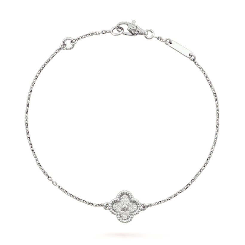 [Regal Gem]CLOVER  SINGLE FLOWER BRACELET SILVER