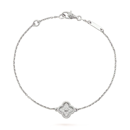 [Regal Gem]CLOVER  SINGLE FLOWER BRACELET SILVER