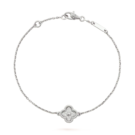 [Regal Gem]CLOVER  SINGLE FLOWER BRACELET SILVER