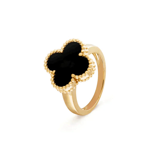[Regal Gem]CLOVER ONYX RING