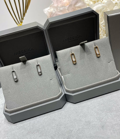 [Regal Gem]MOVE UNO SMALL 1 DIAMOND EARRINGS