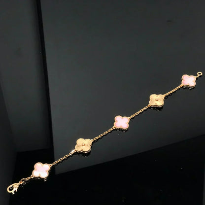 [Regal Gem] CLOVER 5 MOTIFS  PINK MOP BRACELET COLLECTION