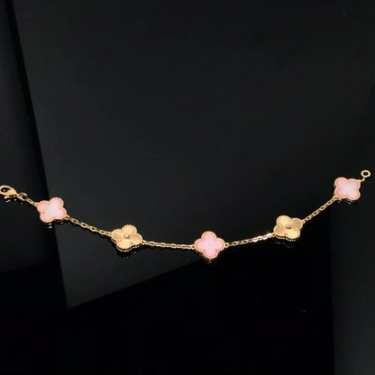 [Regal Gem] CLOVER 5 MOTIFS  PINK MOP BRACELET COLLECTION