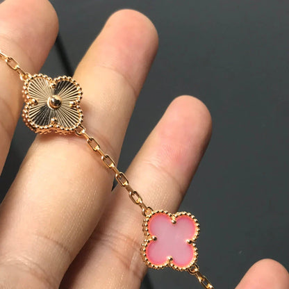 [Regal Gem] CLOVER 5 MOTIFS  PINK MOP BRACELET COLLECTION