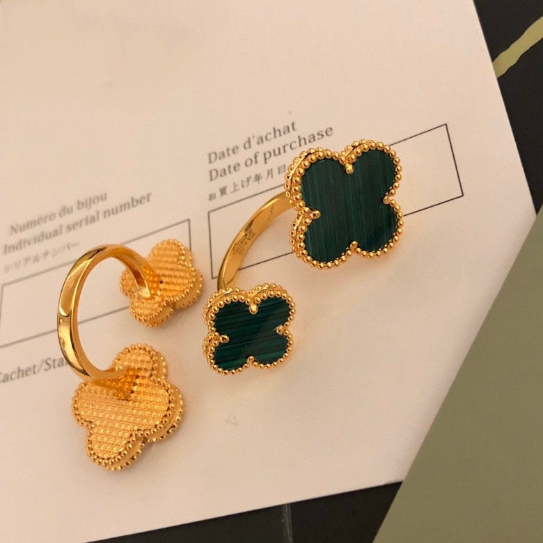 [Regal Gem]CLOVER BETWEEN THE FINGER RING