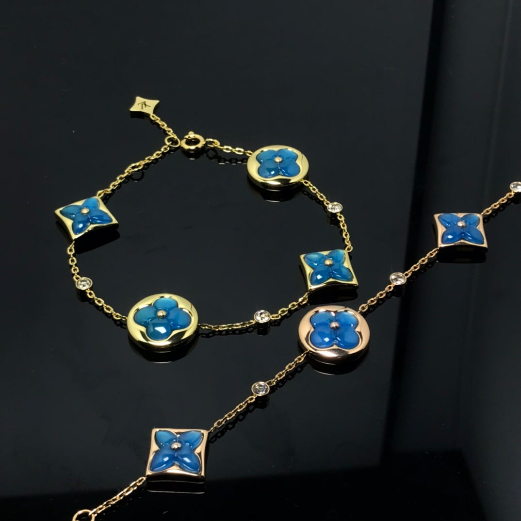 [Regal Gem]STAR AND SUN 4 MOTIF BLUE BRACELET