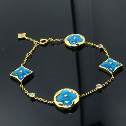 [Regal Gem]STAR AND SUN 4 MOTIF BLUE BRACELET