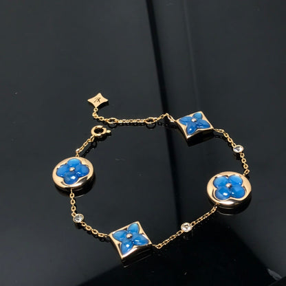 [Regal Gem]STAR AND SUN 4 MOTIF BLUE BRACELET