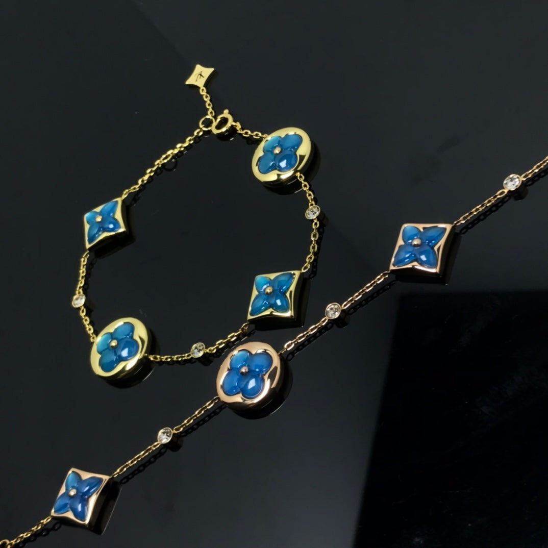 [Regal Gem]STAR AND SUN 4 MOTIF BLUE BRACELET