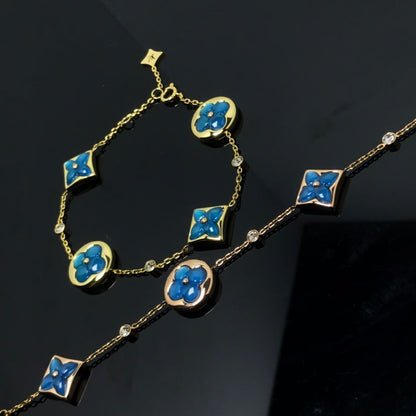 [Regal Gem]STAR AND SUN 4 MOTIF BLUE BRACELET