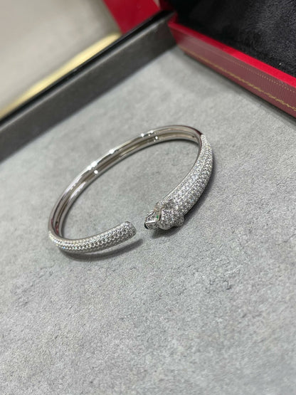[Regal Gem]PANTHERE FULL DIAMOND OPEN BRACELET