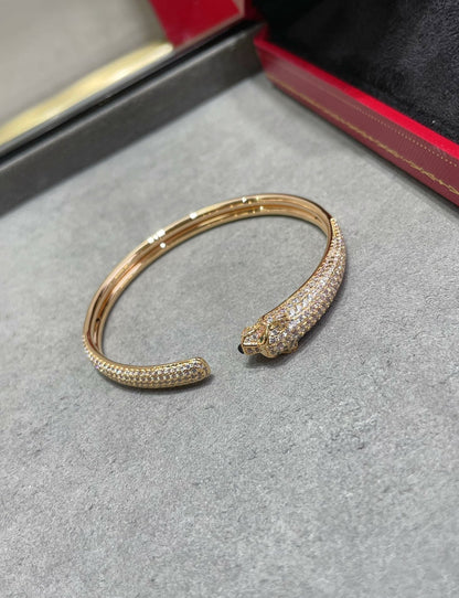[Regal Gem]PANTHERE FULL DIAMOND OPEN BRACELET