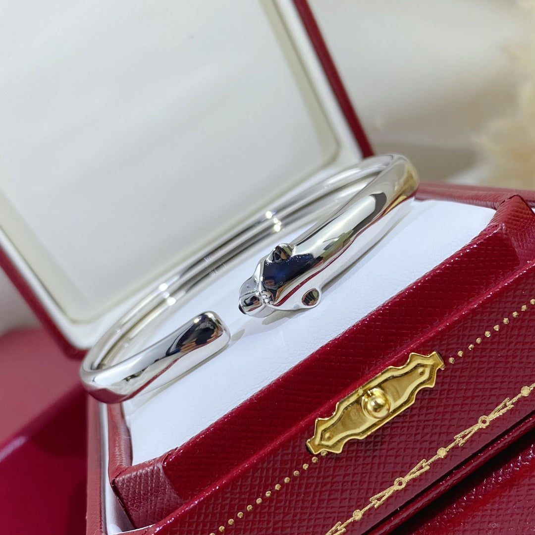 [Regal Gem]PANTHERE SILVER OPEN BRACELET