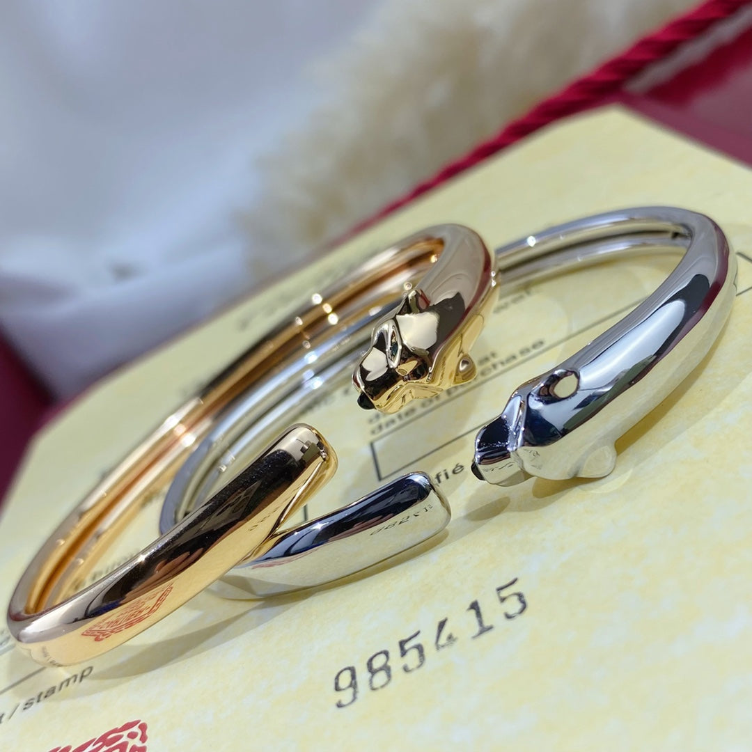 [Regal Gem]PANTHERE SILVER OPEN BRACELET