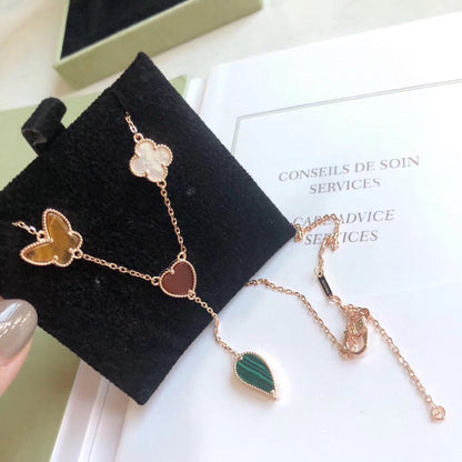 [Regal Gem]LUCKY SPRING 4 MOTIFS Regal Gem GOLD NECKLACE