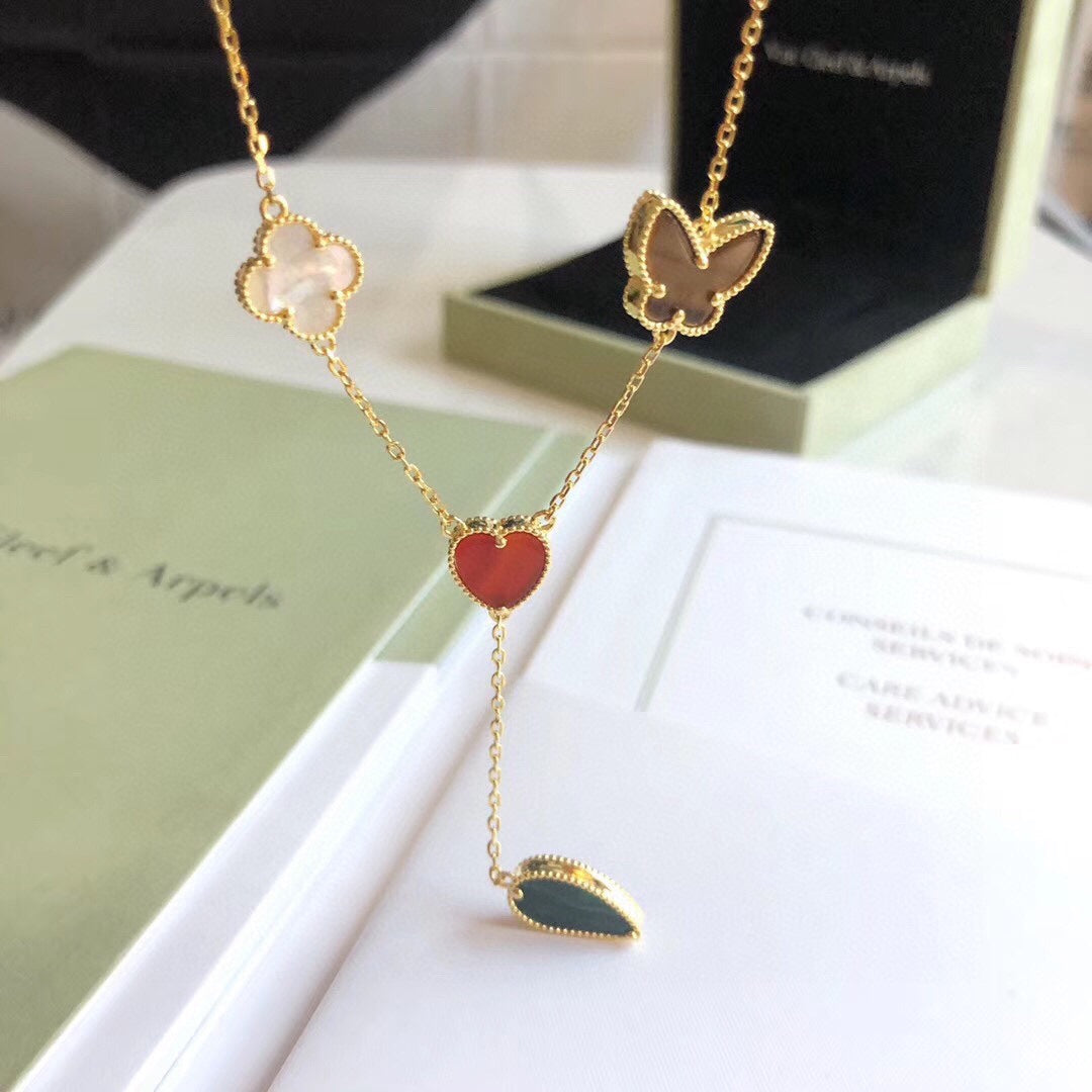 [Regal Gem]LUCKY SPRING 4 MOTIFS Regal Gem GOLD NECKLACE