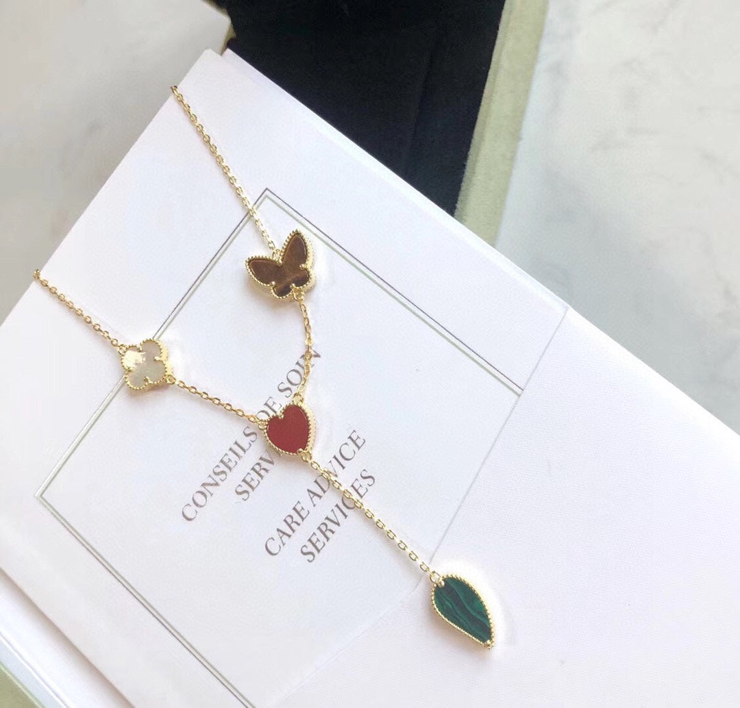 [Regal Gem]LUCKY SPRING 4 MOTIFS Regal Gem GOLD NECKLACE