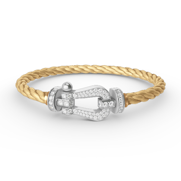 [Regal Gem]FORCE LARGE HORSESHOE FULL DIAMOND BRACELET SILVER