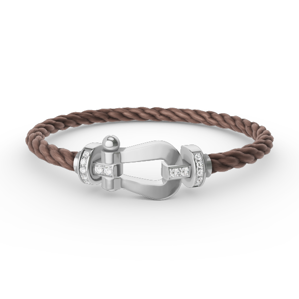 [Regal Gem]FORCE LARGE HORSESHOE HALF DIAMOND BRACELET SILVER